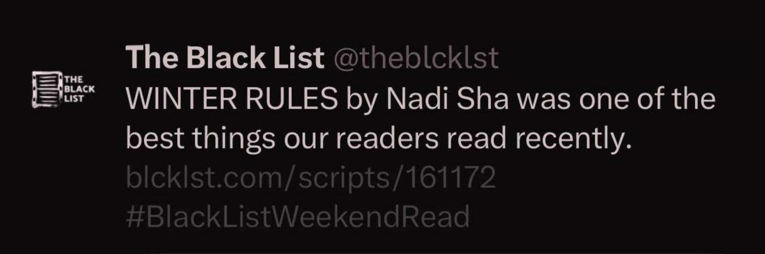 The Black List: WINTER RULES by Nadi Sha was one of the best things our readers read recently.